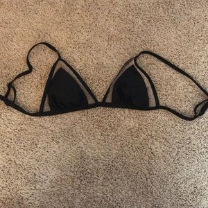 Black meshed bikini top